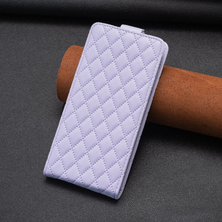 For Xiaomi Redmi Note 13 4G Global Diamond Lattice Vertical Flip Leather Phone Case(Purple) - Note 13 Cases by PMC Jewellery | Online Shopping South Africa | PMC Jewellery | Buy Now Pay Later Mobicred