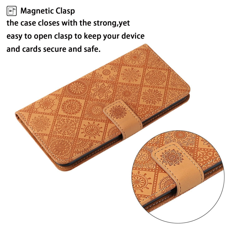 For iPhone 16 Pro Max Ethnic Style Embossed Pattern Leather Phone Case(Brown) - iPhone 16 Pro Max Cases by PMC Jewellery | Online Shopping South Africa | PMC Jewellery | Buy Now Pay Later Mobicred