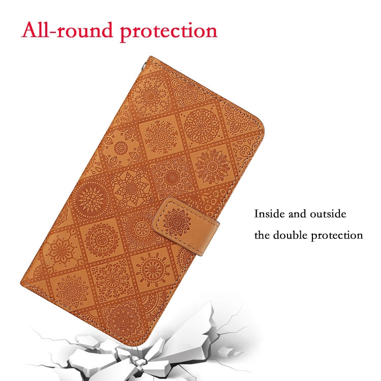 For iPhone 16 Pro Max Ethnic Style Embossed Pattern Leather Phone Case(Brown) - iPhone 16 Pro Max Cases by PMC Jewellery | Online Shopping South Africa | PMC Jewellery | Buy Now Pay Later Mobicred