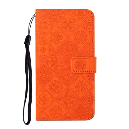 For iPhone 16 Ethnic Style Embossed Pattern Leather Phone Case(Orange) - iPhone 16 Cases by PMC Jewellery | Online Shopping South Africa | PMC Jewellery | Buy Now Pay Later Mobicred