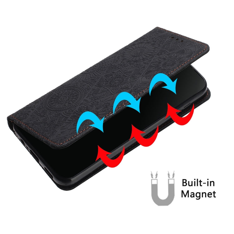 For Samsung Galaxy S24 5G Ethnic Embossed Adsorption Leather Phone Case(Black) - free shipping - PMC TechLife - Order now!