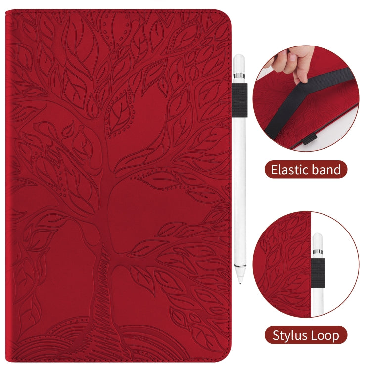 For Amazon Fire Max 11 Life Tree Series Horizontal Flip Leather Tablet Case(Red) - Amazon by PMC TechLife | Online Shopping South Africa | PMC TechLife | Buy Now Pay Later Mobicred