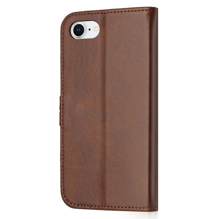 For iPhone SE 2024 Embossed Happy Cat Pattern Flip Leather Phone Case(Brown) - More iPhone Cases by PMC Jewellery | Online Shopping South Africa | PMC Jewellery | Buy Now Pay Later Mobicred