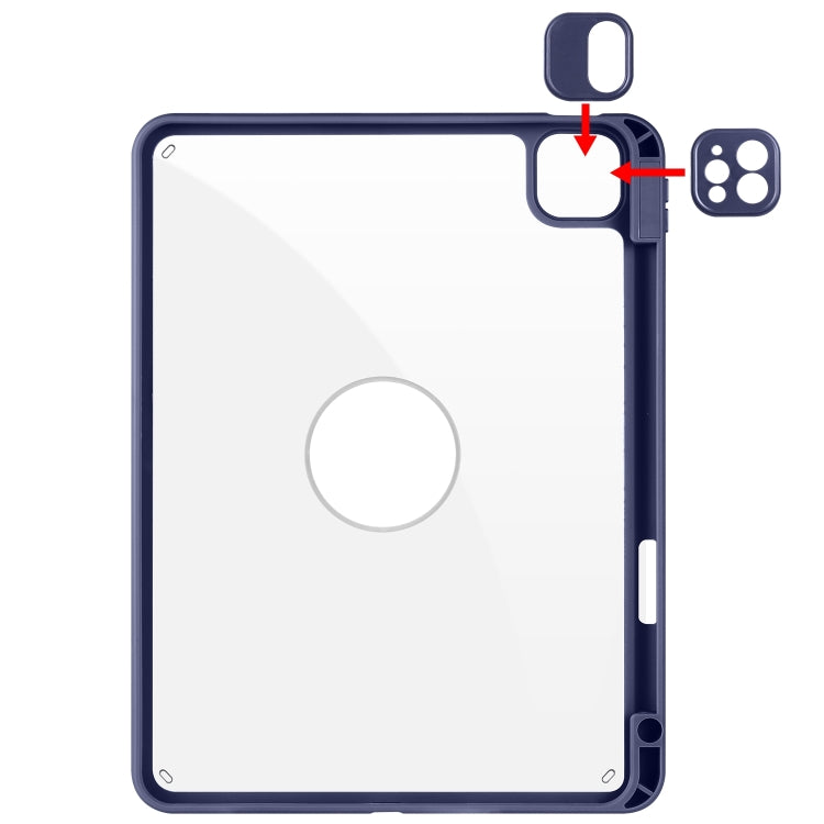 For iPad Pro 13 2024 Acrylic 360 Rotation Detachable Leather Tablet Case(Dark Blue) - iPad Pro 13 2024 Cases by PMC TechLife | Online Shopping South Africa | PMC TechLife | Buy Now Pay Later Mobicred