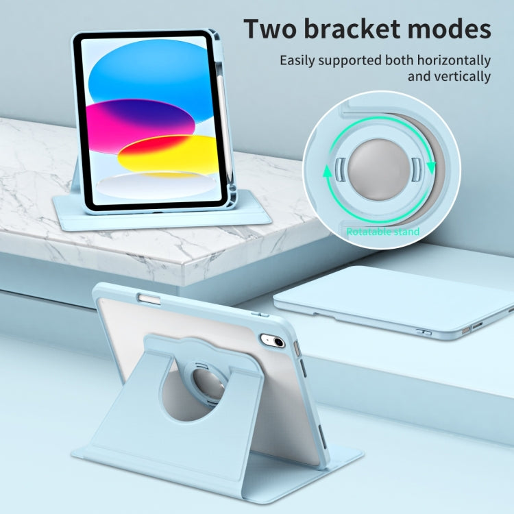 For iPad Air 13 2024 Acrylic 360 Rotation Detachable Leather Tablet Case(Ice Blue) - iPad Air 13 2024 Cases by PMC TechLife | Online Shopping South Africa | PMC TechLife | Buy Now Pay Later Mobicred