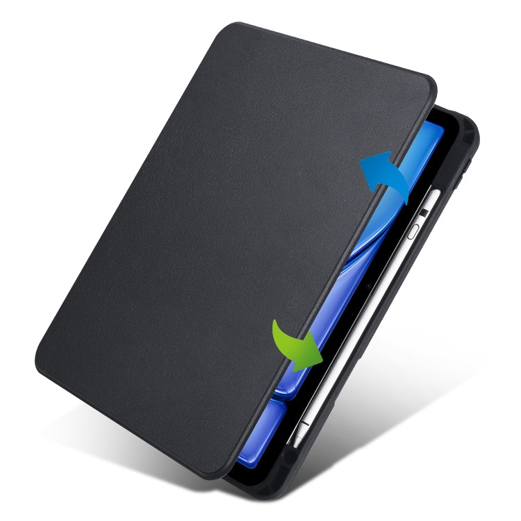 For iPad Air 11 2025 / 2024 Acrylic 360 Rotation Detachable Leather Tablet Case(Black) - iPad Air 11 2025 / 2024 Cases by PMC TechLife | Online Shopping South Africa | PMC TechLife | Buy Now Pay Later Mobicred