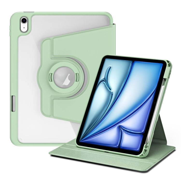 For iPad Air 11 2024 Acrylic 360 Rotation Detachable Leather Tablet Case(Green) - iPad Air 11 2024 Cases by PMC TechLife | Online Shopping South Africa | PMC TechLife | Buy Now Pay Later Mobicred