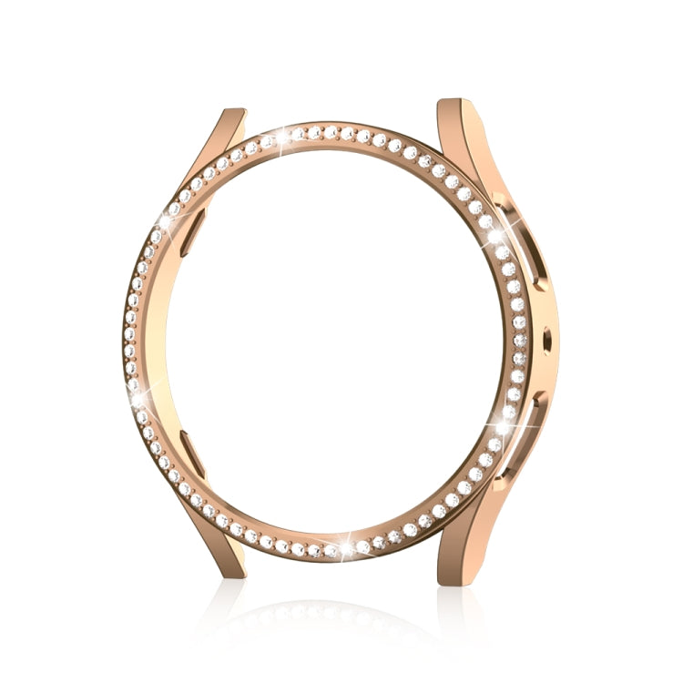 For Samsung Galaxy Watch 6 40mm Diamond Hollow PC Watch Protective Case(Rose Gold) - Watch Cases by PMC TechLife | Online Shopping South Africa | PMC TechLife