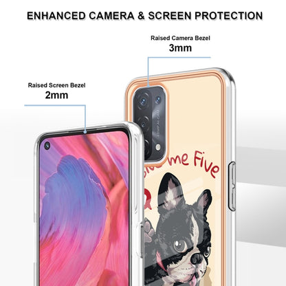 For OPPO A74 / A93 5G / A54 5G / A93s 5G Electroplating Marble Dual-side IMD Phone Case(Lucky Dog) - OPPO Cases by PMC Jewellery | Online Shopping South Africa | PMC Jewellery | Buy Now Pay Later Mobicred