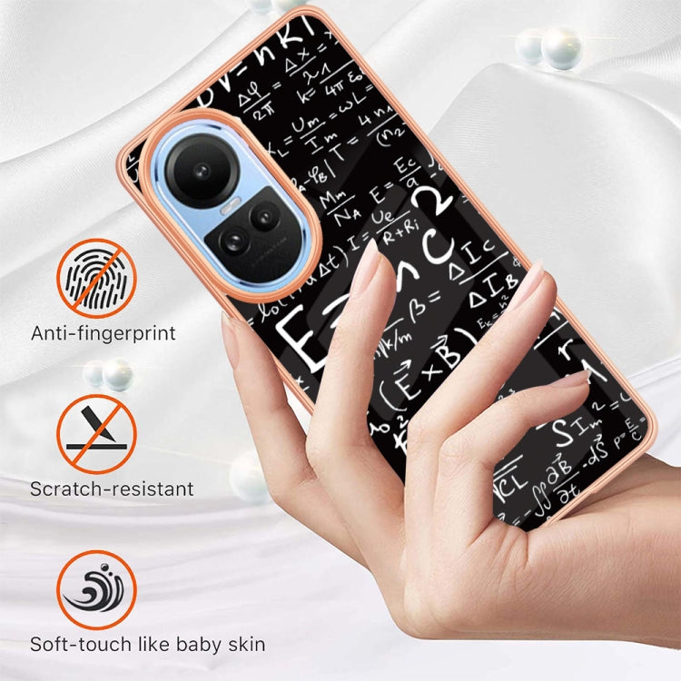 For OPPO Reno10 5G Global Electroplating Marble Dual-side IMD Phone Case(Equation) - OPPO Cases by PMC TechLife | Online Shopping South Africa | PMC TechLife | Buy Now Pay Later Mobicred
