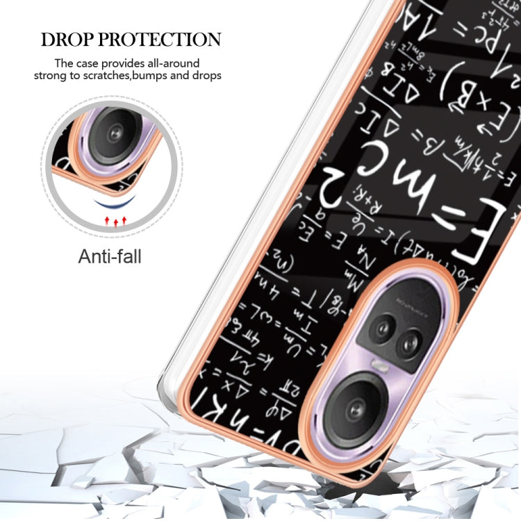 For OPPO Reno10 Pro 5G Global Electroplating Marble Dual-side IMD Phone Case(Equation) - OPPO Cases by PMC TechLife | Online Shopping South Africa | PMC TechLife | Buy Now Pay Later Mobicred