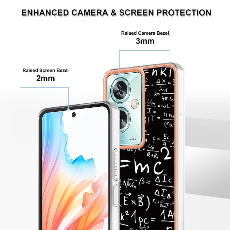 For OPPO A79 5G Global Electroplating Marble Dual-side IMD Phone Case(Equation) - OPPO Cases by PMC TechLife | Online Shopping South Africa | PMC TechLife | Buy Now Pay Later Mobicred