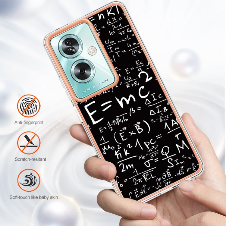 For OPPO A79 5G Global Electroplating Marble Dual-side IMD Phone Case(Equation) - OPPO Cases by PMC TechLife | Online Shopping South Africa | PMC TechLife | Buy Now Pay Later Mobicred