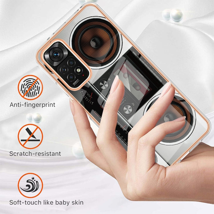 For Xiaomi Redmi Note 11s / Note 11 4G Electroplating Marble Dual-side IMD Phone Case(Retro Radio) - Xiaomi Cases by PMC TechLife | Online Shopping South Africa | PMC TechLife | Buy Now Pay Later Mobicred