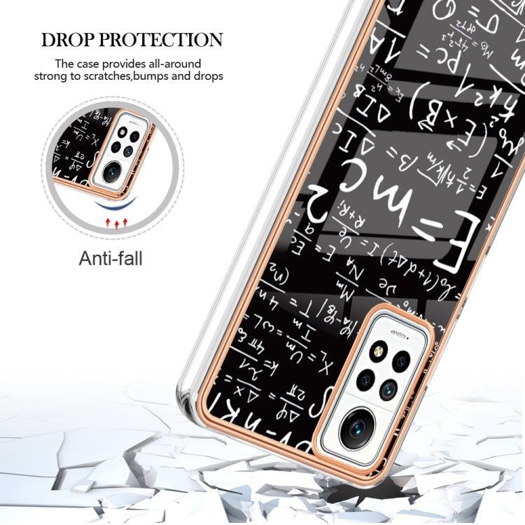 For Xiaomi Redmi Note 12 Pro 4G Global Electroplating Marble Dual-side IMD Phone Case(Equation) - Xiaomi Cases by PMC TechLife | Online Shopping South Africa | PMC TechLife | Buy Now Pay Later Mobicred