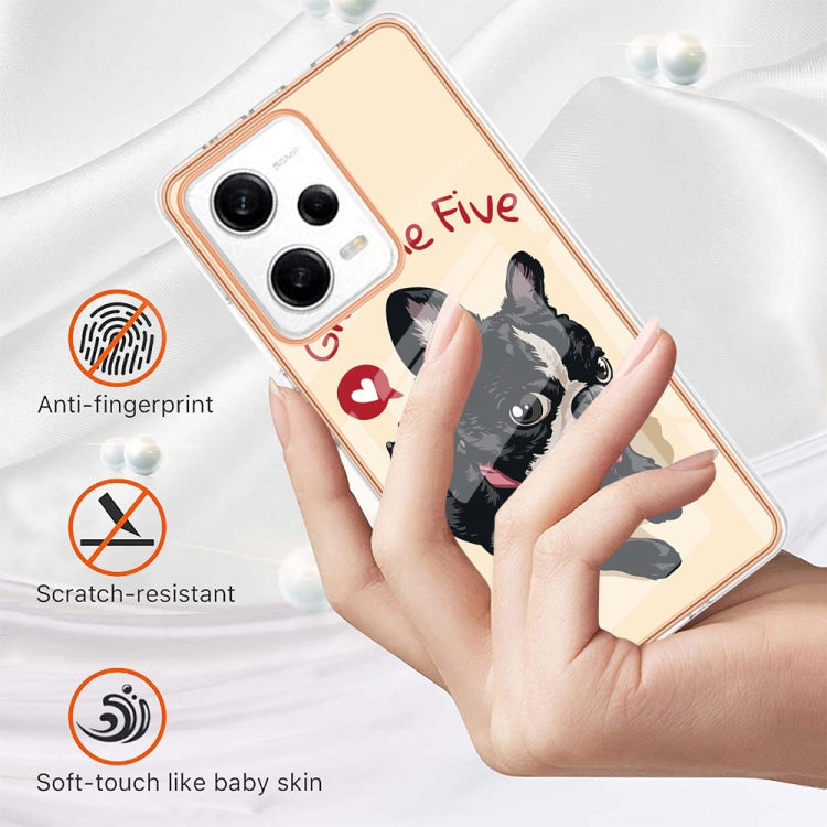 For Xiaomi Redmi Note 12 Pro 5G Global Electroplating Marble Dual-side IMD Phone Case(Lucky Dog) - Xiaomi Cases by PMC TechLife | Online Shopping South Africa | PMC TechLife | Buy Now Pay Later Mobicred