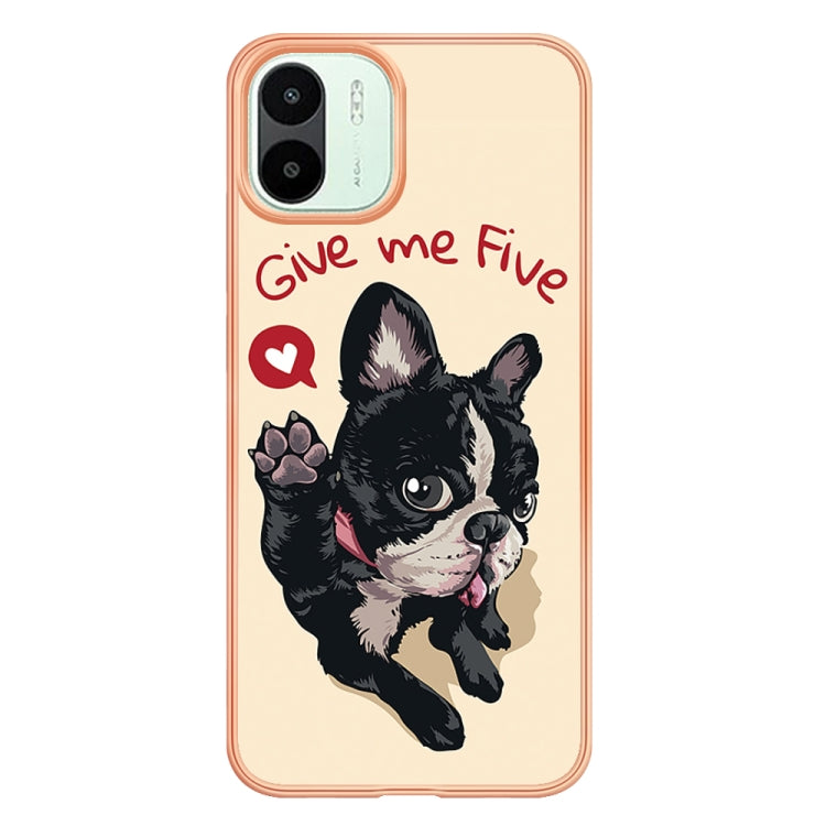 For Xiaomi Redmi A1 Electroplating Marble Dual-side IMD Phone Case(Lucky Dog) - Xiaomi Cases by PMC Jewellery | Online Shopping South Africa | PMC Jewellery | Buy Now Pay Later Mobicred