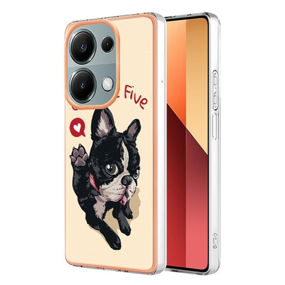 For Xiaomi Redmi Note 13 Pro 4G/Poco M6 Pro 4G Electroplating Marble Dual-side IMD Phone Case(Lucky Dog) - Note 13 Pro Cases by PMC Jewellery | Online Shopping South Africa | PMC Jewellery | Buy Now Pay Later Mobicred