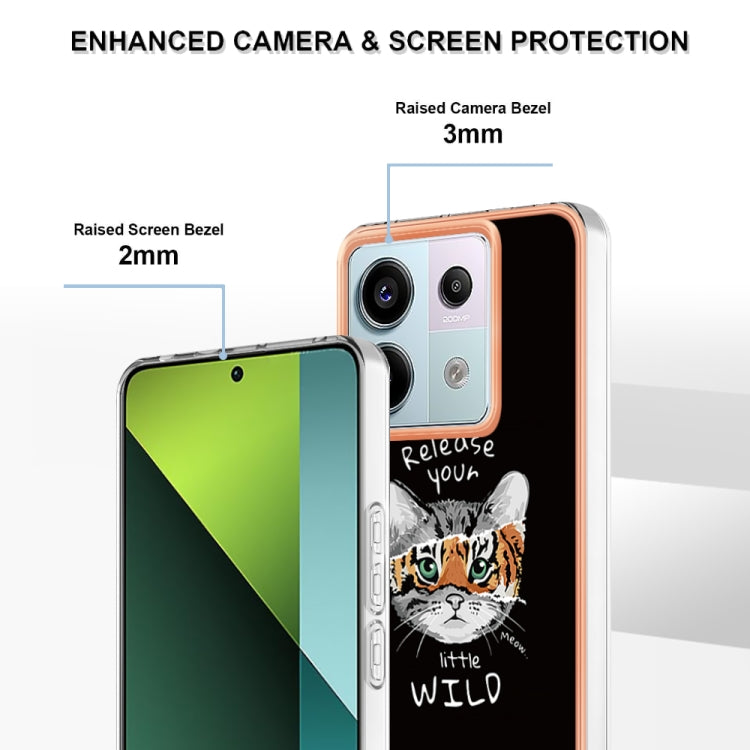 For Xiaomi Redmi Note 13 Pro 5G Global Electroplating Marble Dual-side IMD Phone Case(Natural Growth) - Note 13 Pro Cases by PMC TechLife | Online Shopping South Africa | PMC TechLife | Buy Now Pay Later Mobicred