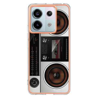 For Xiaomi Redmi Note 13 Pro 5G Global Electroplating Marble Dual-side IMD Phone Case(Retro Radio) - Note 13 Pro Cases by PMC Jewellery | Online Shopping South Africa | PMC Jewellery | Buy Now Pay Later Mobicred