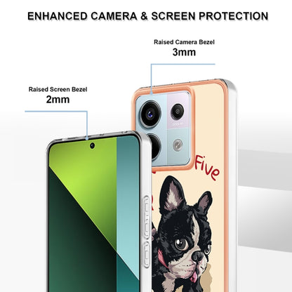 For Xiaomi Redmi Note 13 Pro 5G Global Electroplating Marble Dual-side IMD Phone Case(Lucky Dog) - Note 13 Pro Cases by PMC Jewellery | Online Shopping South Africa | PMC Jewellery | Buy Now Pay Later Mobicred