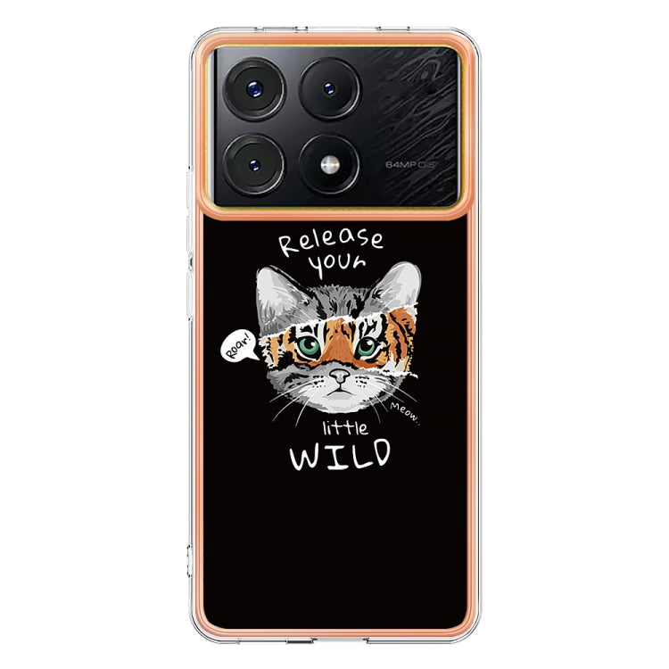 For Xiaomi Poco X6 Pro / Redmi K70E Electroplating Marble Dual-side IMD Phone Case(Natural Growth) - K70E Cases by PMC TechLife | Online Shopping South Africa | PMC TechLife | Buy Now Pay Later Mobicred