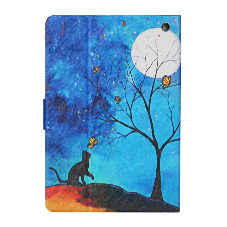 For Amazon Kindle Fire Max 11 Colored Drawing Smart Leather Tablet Case(Moonlight Cat) - Amazon by PMC TechLife | Online Shopping South Africa | PMC TechLife | Buy Now Pay Later Mobicred