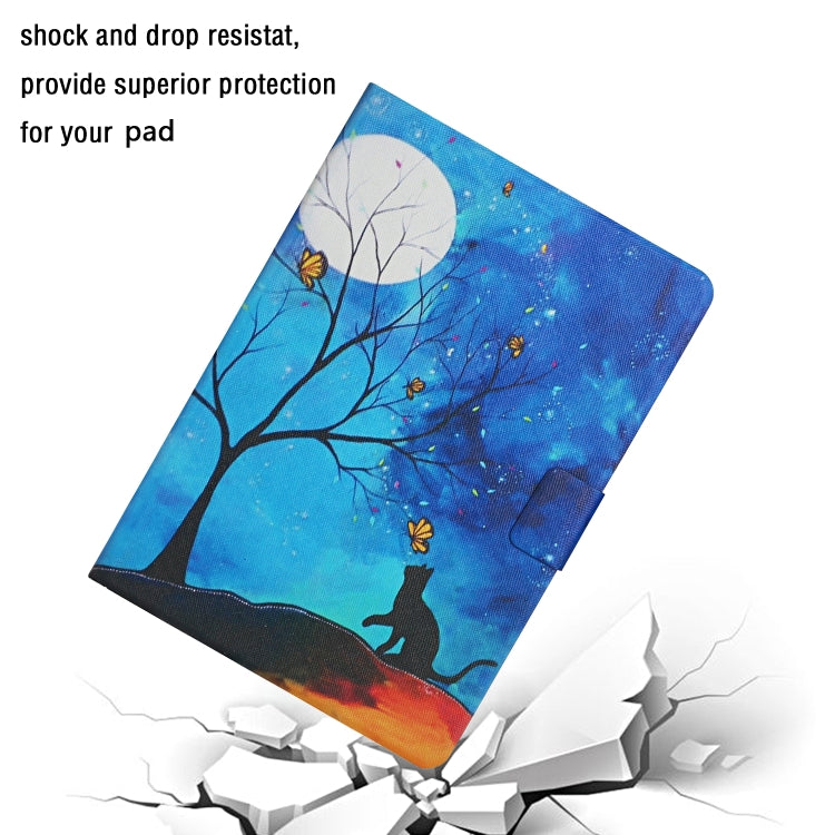 For Amazon Kindle Fire Max 11 Colored Drawing Smart Leather Tablet Case(Moonlight Cat) - Amazon by PMC TechLife | Online Shopping South Africa | PMC TechLife | Buy Now Pay Later Mobicred