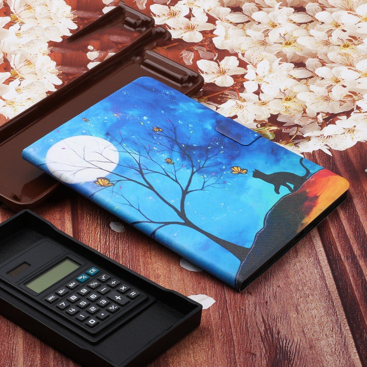For Amazon Kindle Fire Max 11 Colored Drawing Smart Leather Tablet Case(Moonlight Cat) - Amazon by PMC TechLife | Online Shopping South Africa | PMC TechLife | Buy Now Pay Later Mobicred