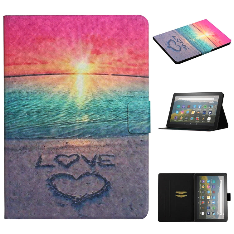 For Amazon Kindle Fire Max 11 Colored Drawing Smart Leather Tablet Case(Sunrise) - Amazon by PMC TechLife | Online Shopping South Africa | PMC TechLife | Buy Now Pay Later Mobicred