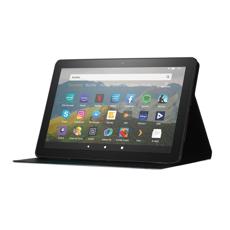 For Amazon Kindle Fire Max 11 Colored Drawing Smart Leather Tablet Case(Sunrise) - Amazon by PMC TechLife | Online Shopping South Africa | PMC TechLife | Buy Now Pay Later Mobicred