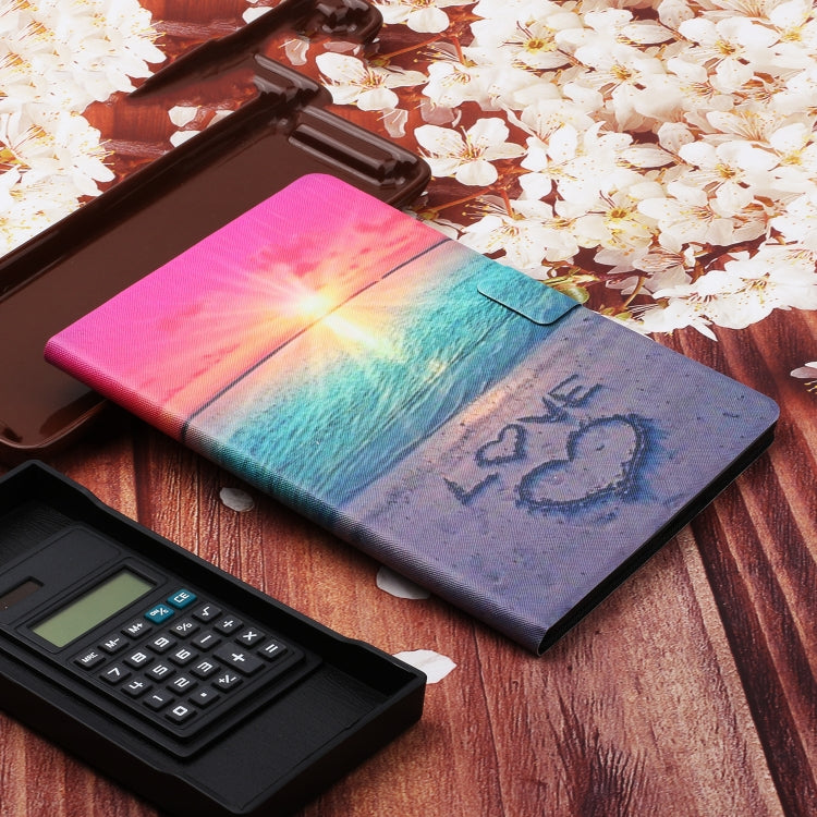 For Amazon Kindle Fire Max 11 Colored Drawing Smart Leather Tablet Case(Sunrise) - Amazon by PMC TechLife | Online Shopping South Africa | PMC TechLife | Buy Now Pay Later Mobicred