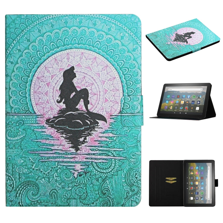 For Amazon Kindle Fire Max 11 Colored Drawing Smart Leather Tablet Case(Mermaid) - Amazon by PMC TechLife | Online Shopping South Africa | PMC TechLife | Buy Now Pay Later Mobicred
