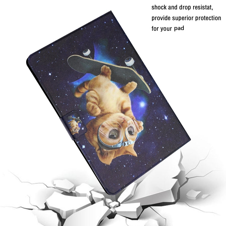 For Amazon Kindle Fire Max 11 Colored Drawing Smart Leather Tablet Case(Skateboard Cat) - Amazon by PMC TechLife | Online Shopping South Africa | PMC TechLife | Buy Now Pay Later Mobicred
