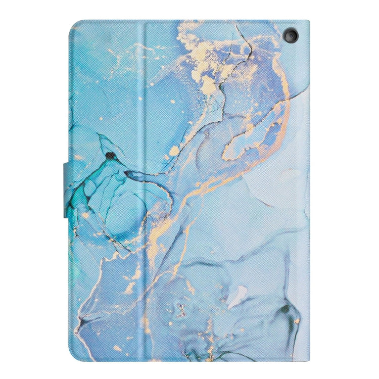 For Amazon Kindle Fire Max 11 Colored Drawing Marble Smart Leather Tablet Case(Blue Marble) - Amazon by PMC TechLife | Online Shopping South Africa | PMC TechLife | Buy Now Pay Later Mobicred