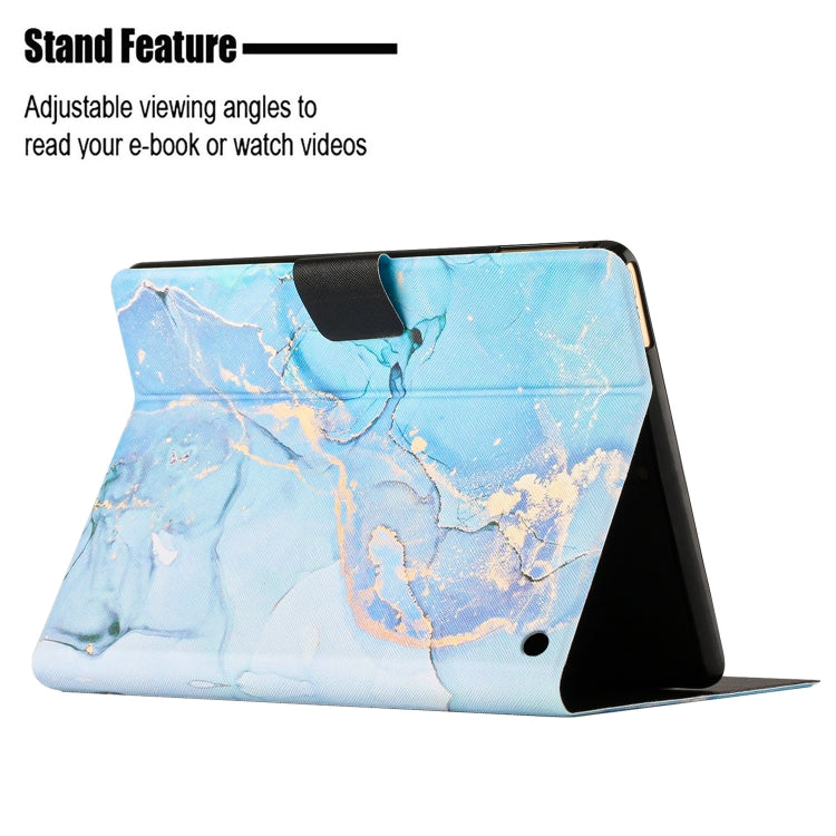 For Amazon Kindle Fire Max 11 Colored Drawing Marble Smart Leather Tablet Case(Blue Marble) - Amazon by PMC TechLife | Online Shopping South Africa | PMC TechLife | Buy Now Pay Later Mobicred