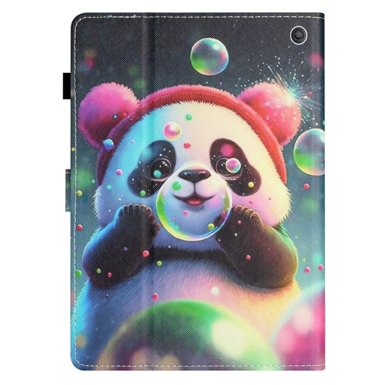 For Amazon Kindle Fire Max 11 Coloured Drawing Stitching Smart Leather Tablet Case(Panda) - Amazon by PMC TechLife | Online Shopping South Africa | PMC TechLife | Buy Now Pay Later Mobicred