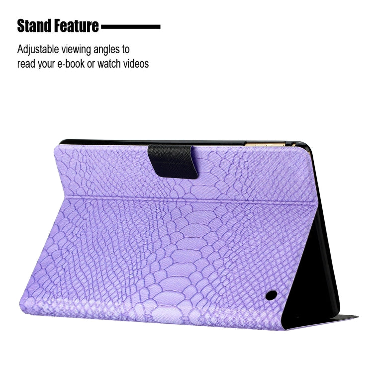 For Amazon Kindle Fire Max 11 Crocodile Texture Smart Leather Tablet Case(Purple) - Amazon by PMC TechLife | Online Shopping South Africa | PMC TechLife | Buy Now Pay Later Mobicred