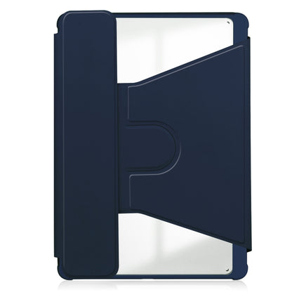 For Samsung Galaxy Tab S9 360 Rotation Transparent Smart Leather Case with Keyboard(Dark Blue) - Galaxy Tab S9 Cases by PMC Jewellery | Online Shopping South Africa | PMC Jewellery | Buy Now Pay Later Mobicred