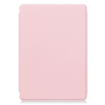 For Samsung Galaxy Tab S9 360 Rotation Transparent Smart Leather Case(Pink) - Galaxy Tab S9 Cases by PMC Jewellery | Online Shopping South Africa | PMC Jewellery | Buy Now Pay Later Mobicred