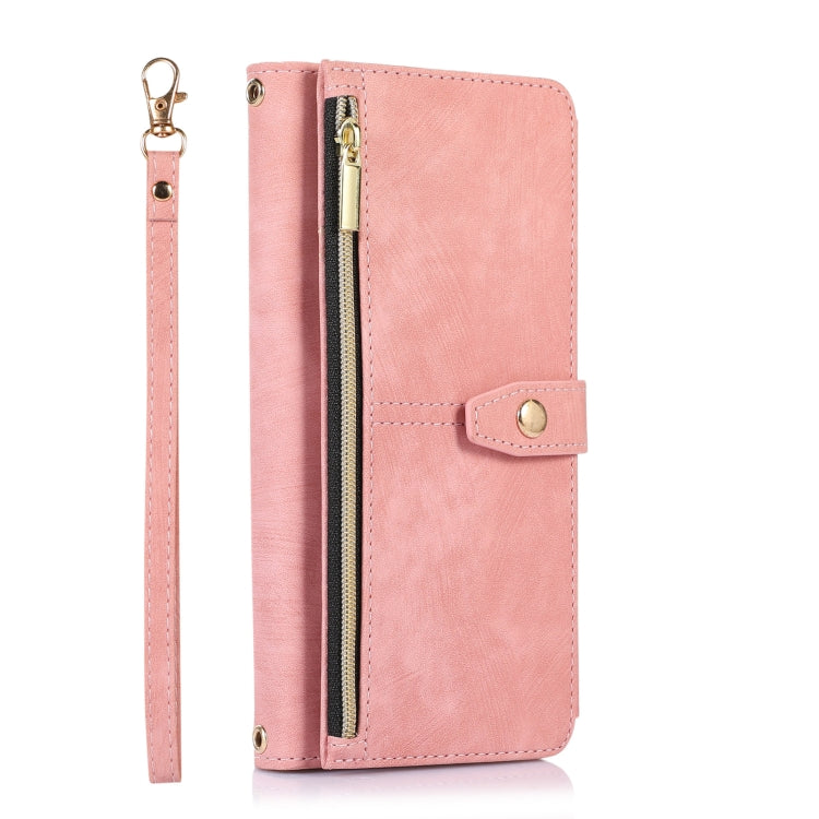 For Google Pixel 7 Pro Dream 9-Card Wallet Zipper Bag Leather Phone Case(Pink) - Google Cases by PMC Jewellery | Online Shopping South Africa | PMC Jewellery | Buy Now Pay Later Mobicred