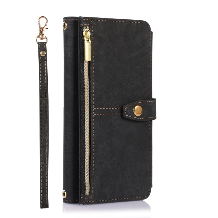 For Google Pixel 6a Dream 9-Card Wallet Zipper Bag Leather Phone Case(Black) - Google Cases by PMC TechLife | Online Shopping South Africa | PMC TechLife | Buy Now Pay Later Mobicred