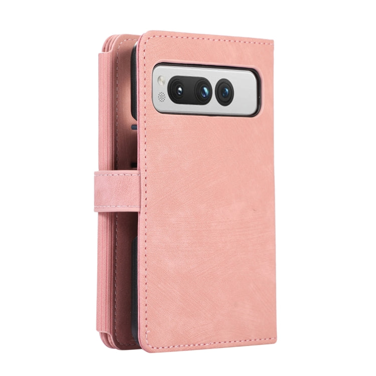 For Google Pixel Fold Dream 9-Card Wallet Zipper Bag Leather Phone Case(Pink) - Google Cases by PMC TechLife | Online Shopping South Africa | PMC TechLife | Buy Now Pay Later Mobicred