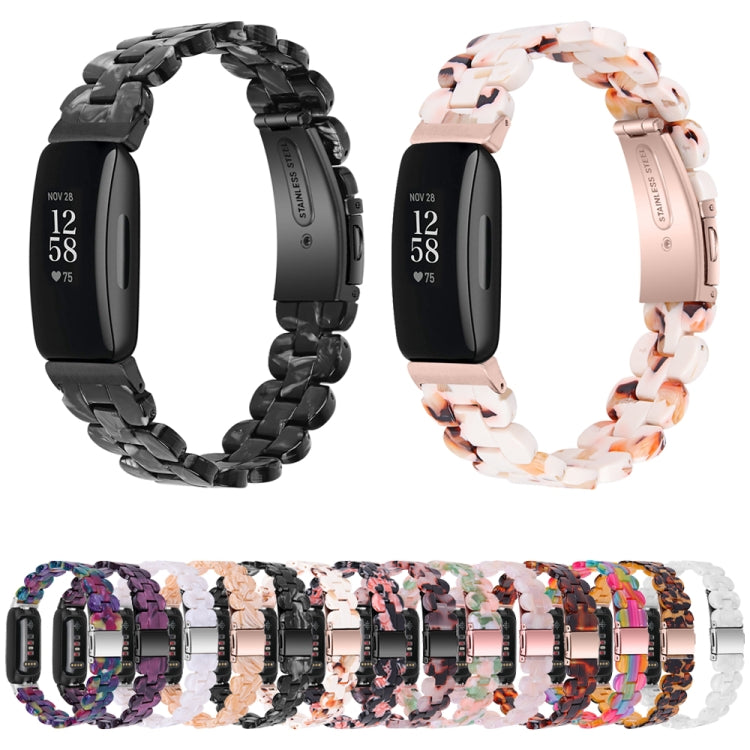 For Fitbit Inspire 3 Oval Resin Replacement Watch Band(Black Flower) - free shipping - PMc TechLife - Order now!