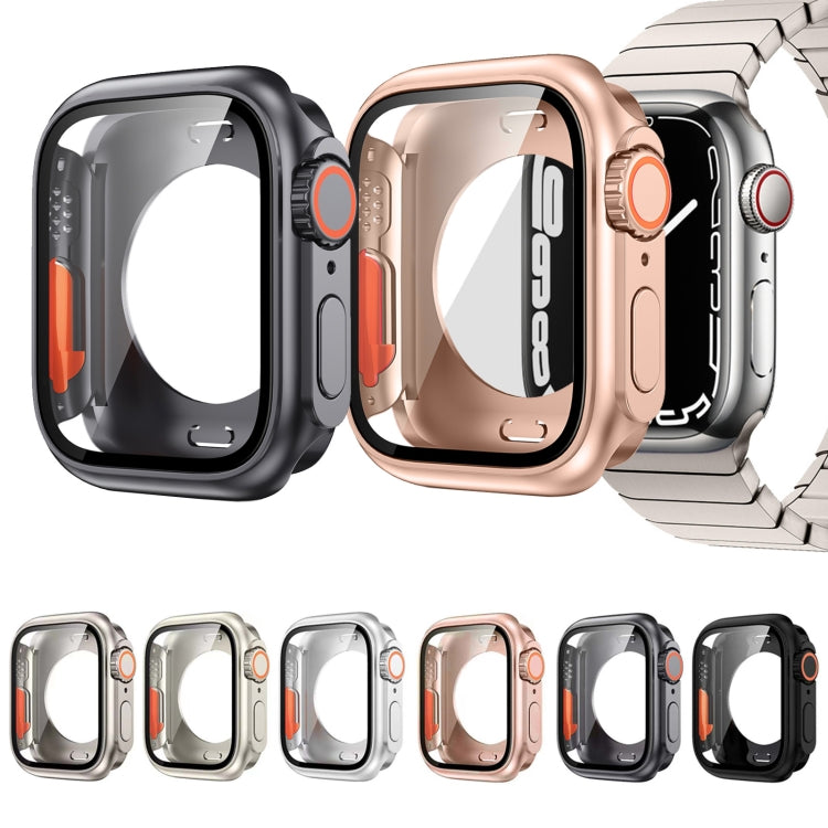 For Apple Watch Series 6 / 5 / 4 / SE 40mm Change to Ultra 49mm All-Inclusive Film Hybrid PC Watch Case(Starlight) - Watch Cases by PMC Jewellery | Online Shopping South Africa | PMC Jewellery | Buy Now Pay Later Mobicred