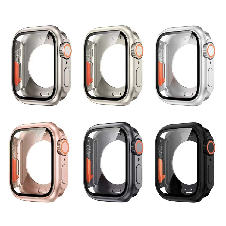 For Apple Watch Series 6 / 5 / 4 / SE 40mm Change to Ultra 49mm All-Inclusive Film Hybrid PC Watch Case(Original Black) - Watch Cases by PMC Jewellery | Online Shopping South Africa | PMC Jewellery | Buy Now Pay Later Mobicred