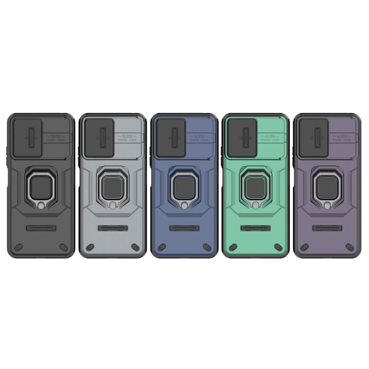 For Xiaomi Redmi Note 12 4G Global Sliding Camshield TPU + PC Shockproof Phone Case with Holder(Grey) - free shipping - PMC TechLife - Order now!