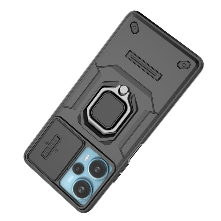 For Xiaomi Redmi Note 12 Turbo 5G Sliding Camshield TPU + PC Shockproof Phone Case with Holder(Green) - free shipping - PMC TechLife - Order now!