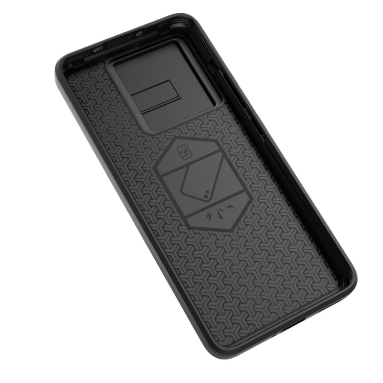 For Xiaomi Redmi K60 Ultra 5G Sliding Camshield TPU + PC Shockproof Phone Case with Holder(Green) - Xiaomi Cases by PMC TechLife | Online Shopping South Africa | PMC TechLife | Buy Now Pay Later Mobicred