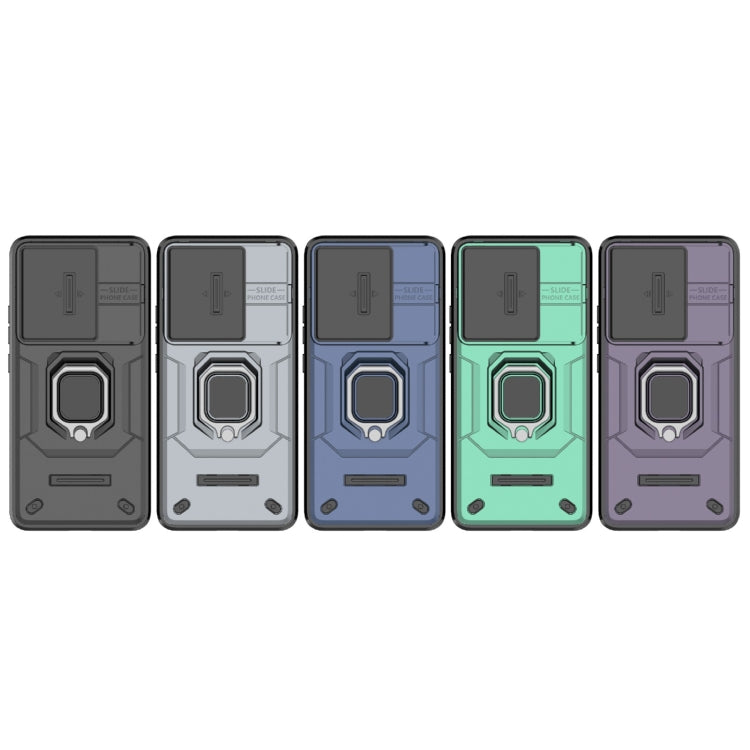 For Xiaomi Redmi K60 Ultra 5G Sliding Camshield TPU + PC Shockproof Phone Case with Holder(Purple) - Xiaomi Cases by PMC TechLife | Online Shopping South Africa | PMC TechLife | Buy Now Pay Later Mobicred